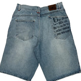 Unbranded Baggy Denim Shorts - 32W 11L Light Wash Denim