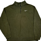 Nike 1/4 Zip - Small Green Cotton