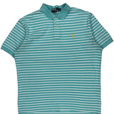 Polo By Ralph Lauren Striped Polo Shirt - XL Blue Cotton