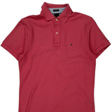 Tommy Hilfiger Slim Fit Polo Shirt - Small Red Cotton