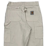Carhartt Carpenter Trousers - 28W 31L Beige Cotton