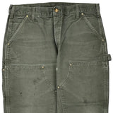 Carhartt Double Knee Carpenter Trousers - 35W 29L Grey Cotton