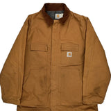 Crafted With Pride In USA Carhartt Jacket - 2XL Brown Cotton