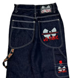 Wu Tag Graphic Carpenter Jeans - 25W 29L Dark Wash Cotton