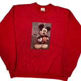 Mickey Mouse Disney Cartoon Sweatshirt - 2XL Red Cotton