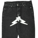 Unbranded Graphic Jeans - 35W 30L Black Denim