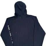 Carhartt Spellout Hoodie - Large Navy Cotton