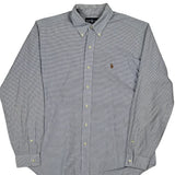 Ralph Lauren Checked Shirt - Large Blue Cotton