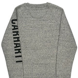 Carhartt Spellout Sweatshirt - XS Gray Cotton Blend