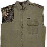 Scottish Greys Camo Denim Gilet - Large Khaki Cotton