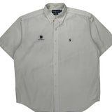 Blake Shirt Ralph Lauren Short Sleeve Shirt - Large White Cotton