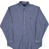 Yarmouth Ralph Lauren Checked Shirt - Large Blue Cotton