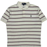 Polo By Ralph Lauren Striped Polo Shirt - Medium Black Cotton
