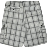 Lee Checked Cargo Shorts - 34W 10L Gray Cotton
