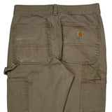 Carhartt Carpenter Trousers - 29W 32L Khaki Cotton