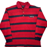 Nautica Striped Rugby Shirt - Large Red Cotton