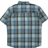 Marmot Checked Short Sleeve Shirt - Large Blue Cotton