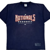 Nationals Baseball Majestic Mlb T-Shirt - XL Navy Cotton
