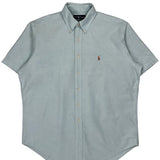 Ralph Lauren Short Sleeve Shirt - Large Blue Cotton
