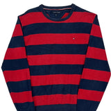 Tommy Hilfiger Striped Sweater - Medium Blue Cotton