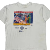Independence Day 15K Run & 5K Fun Run/Walk Anvil Graphic T-Shirt - XL White Cotton