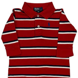 Age 9 Months Polo By Ralph Lauren Striped Playsuit - 3XS Red Cotton