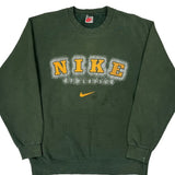Nike Spellout Sweatshirt - Large Green Cotton