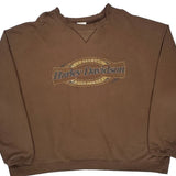 Harley Davidson Graphic Sweatshirt - 2XL Brown Cotton Blend