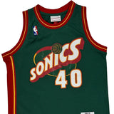 Age 14-16 Seattle Supersonics Mitchell & Ness #40 Kemp Jersey - Large Red Polyester