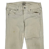 True Religion Boot Cut Jeans - 32W UK 10 Cream Cotton