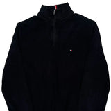 Tommy Hilfiger 1/4 Zip - Medium Black Cotton