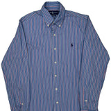 Ralph Lauren Striped Shirt - Medium Blue Cotton