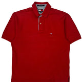 Tommy Hilfiger Polo Shirt - Medium Red Cotton