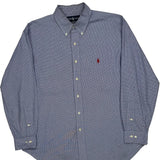 Ralph Lauren Checked Shirt - Large Blue Cotton