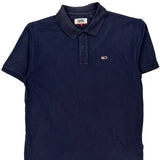 Tommy Jeans Polo Shirt - Small Navy Cotton