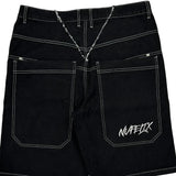 Unbranded Contrast Stitch Denim Shorts - 34W 11L Black Denim