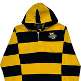 Marquette University Charles River Apparel Striped Rugby Shirt - Small Navy Cotton