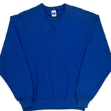 90s Blank Russell Athletic Sweatshirt - Large Blue Cotton
