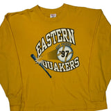 Eastern Quakers Tee Jays Single Stitch Long Sleeve T-Shirt - XL Yellow Cotton