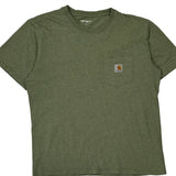 Carhartt T-Shirt - Large Green Cotton