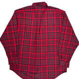 Ralph Lauren Checked Flannel Shirt - Large Red Cotton