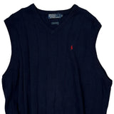 Polo By Ralph Lauren Sweater Vest - XL Navy Cotton