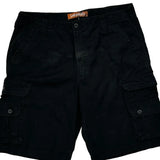 Lee Cargo Shorts - 36W 9L Black Cotton