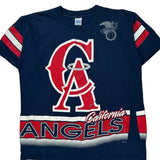 Single Stitch California Angels Salem Mlb T-Shirt - Large Red Cotton