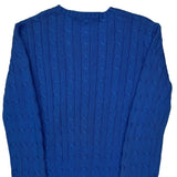 Ralph Lauren Cable Knit Sweater - Small Blue Cotton