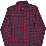 Age 14-16 Ralph Lauren Checked Shirt - Large Blue Cotton