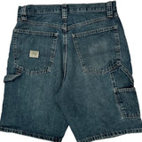 Wrangler Carpenter Shorts - 32W 10L Dark Wash Cotton