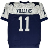 Dallas Cowboys Reebok #11 Williams Football Jersey - Large Blue Nylon