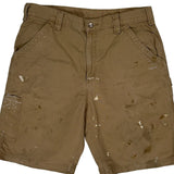 Carhartt Cargo Carpenter Shorts - 32W 10L Brown Cotton