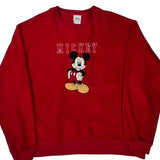 Disney Cartoon Sweatshirt - XL Red Polyester